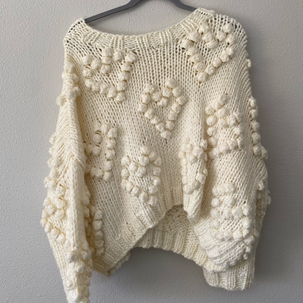 Pom Pom Heart Sweater